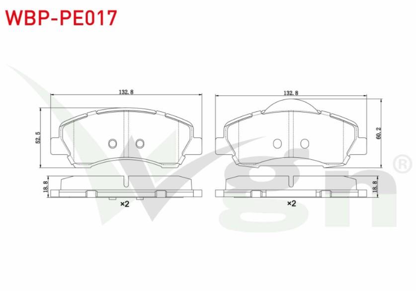 FREN BALATA ON PEUGEOT 301 1.2 VTI 2012- / CITROEN C-ELYSEE 1.2 VTI 2012-