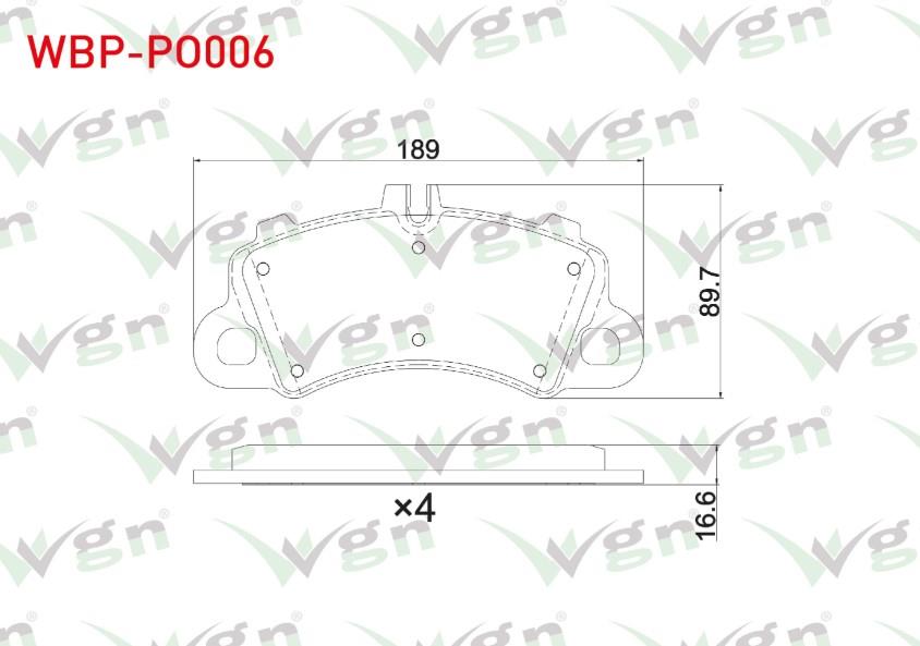 FREN BALATA ON PORSCHE MACAN (95B) 2014- / CAYENNE (9YA) 2.9 3.0 4.0 2017- / CAYENNE COUPE (9YB) 4.0 2019-