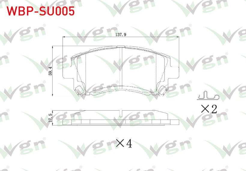 FREN BALATA ON SUBARU FORESTER (SF) 1995-2002 / IMPREZA 1992-2000 / IMPREZA 2000-2007 / LEGACY II (BD,BG) 1994-1999 / OUTBACK (BE, BH) 1998-2003