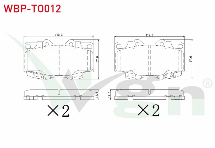 FREN BALATA ON TOYOTA HI-LUX PICK UP 2.5 D 2005-2011 / HI-LUX PICK UP 2.5 D-4D 2005-2011 / HI-LUX PICK UP 3.0 D-4D 2005-2011