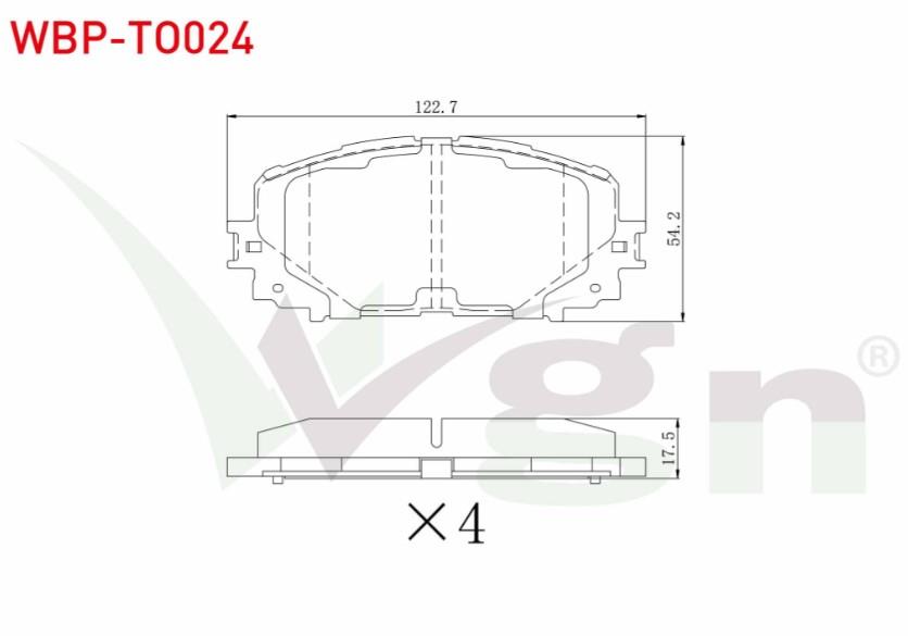 FREN BALATA ON TOYOTA YARIS (P9) 1.0 VVT-I 2006-2010 / YARIS (P9) 1.3 VVT-I 2006-2010 / YARIS (P9) 1.33 VVT-I 2006-2010 / YARIS (P9) 1.4 D-4D 2006-2010