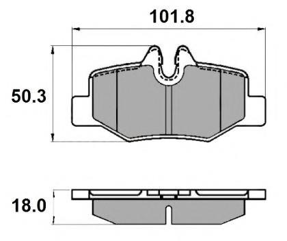 FREN BALATASI ARKA ml_W639 VİONA - VİTO 2003> 18,5mm