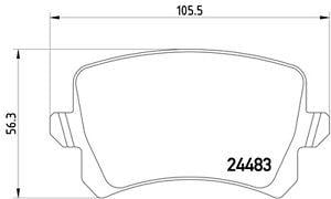 FREN BALATASI ARKA TİGUAN-PASSAT-CADDY-A6-Q3 06> GDB1763 / FDB4058 3C0698451F 5N0698451 2448301