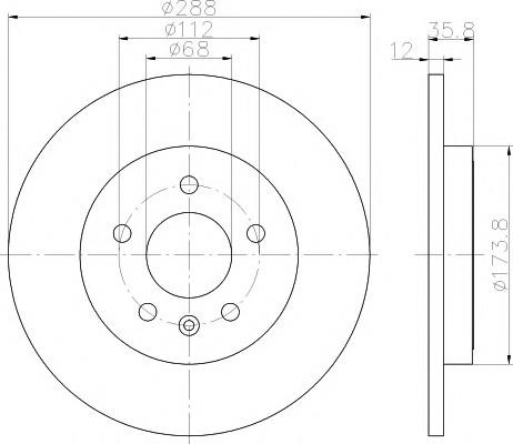 FREN DİSK AYNASI ARKA-DÜZ BDH-BWE A4 2.0TFSİ-2.5TDİ
