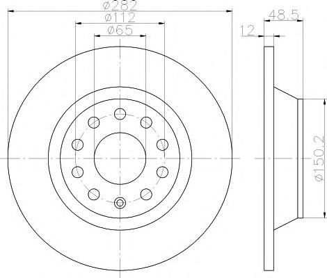 FREN DİSK AYNASI ARKA-DÜZ CAVA-CBAB-BLF-BLR-BKP-CAX PASSAT 6-TİGUAN 1.4TSİ-1.6FSİ-2.0FSİ-2.0T