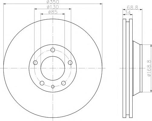 FREN DİSK AYNASI ÖN-HAVALI SOL BUG-CASA TOUAREG 3.0TDİ