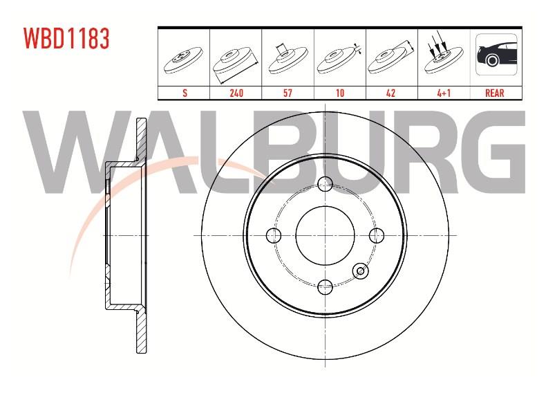 FREN DISKI ARKA DUZ OPEL ASTRA G (F69) 1.2 16v 4 BIJON 240X10X57X42 1998-2005 569108