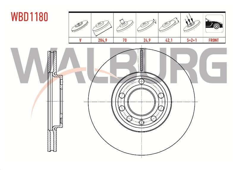 FREN DISKI ON HAVALI OPEL VECTRA C 1.6 16v 5 BIJON 284,7X24,9X70X42,1 2002-2008 93171497 569003 51819733
