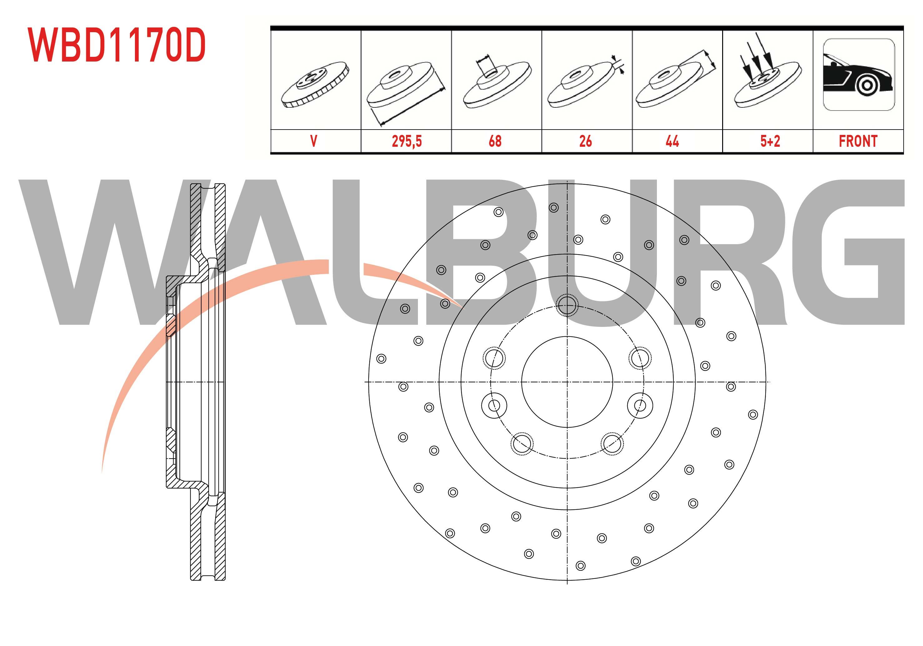 FREN DISKI ON HAVALI PERFORMANS DELIKLI 5 BJN 295,5X26X68X44 QASHQAI 1.3 DIG-T 21-/1.6 DCI - 1.5 DCI - 1.2 DIG-T 14-/X-TRAIL 1.6 DCI 13-/KADJAR 1.5 DCi - 1.6 DCi - 1.2 TCe 2015-/MEGANE IV 1.6 DCI 16-