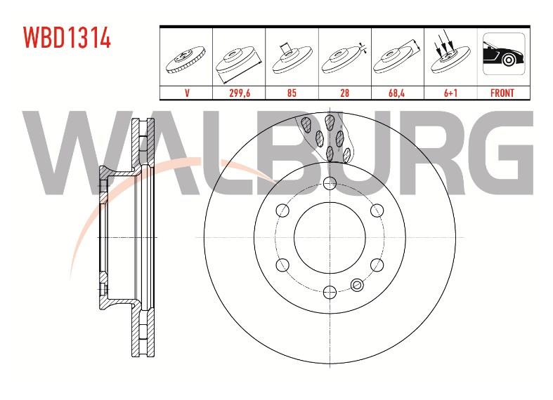FREN DİSKİ ÖN SPRİNTER CRAFTER 315,316,515.CDI OM.646,651 FRD FCR310A 0986479R78 27698 93143203 A9064210012