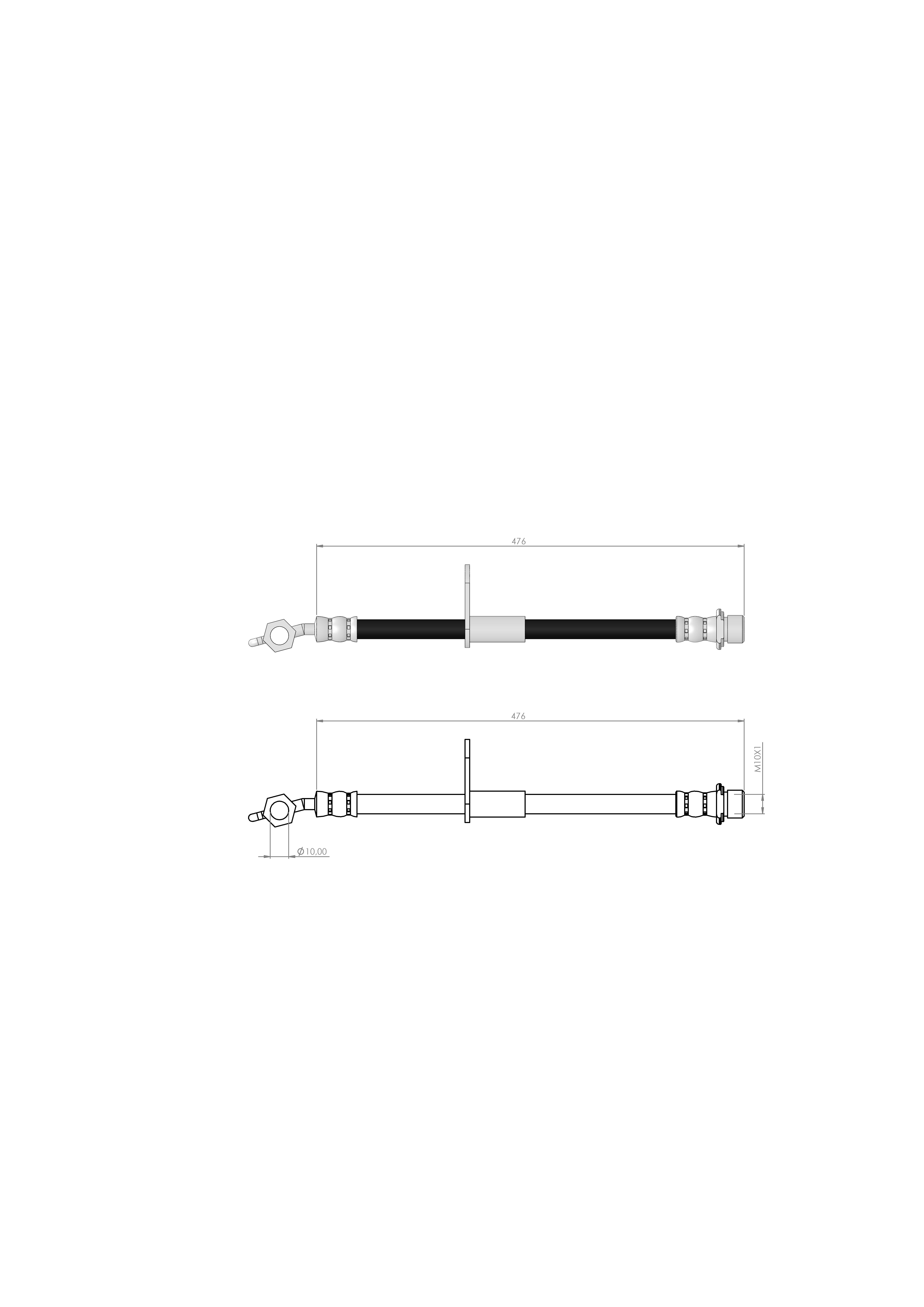 FREN HORTUMU ARKA  SOL AVENSIS  (T22)  -DİSK FREN- 97-03