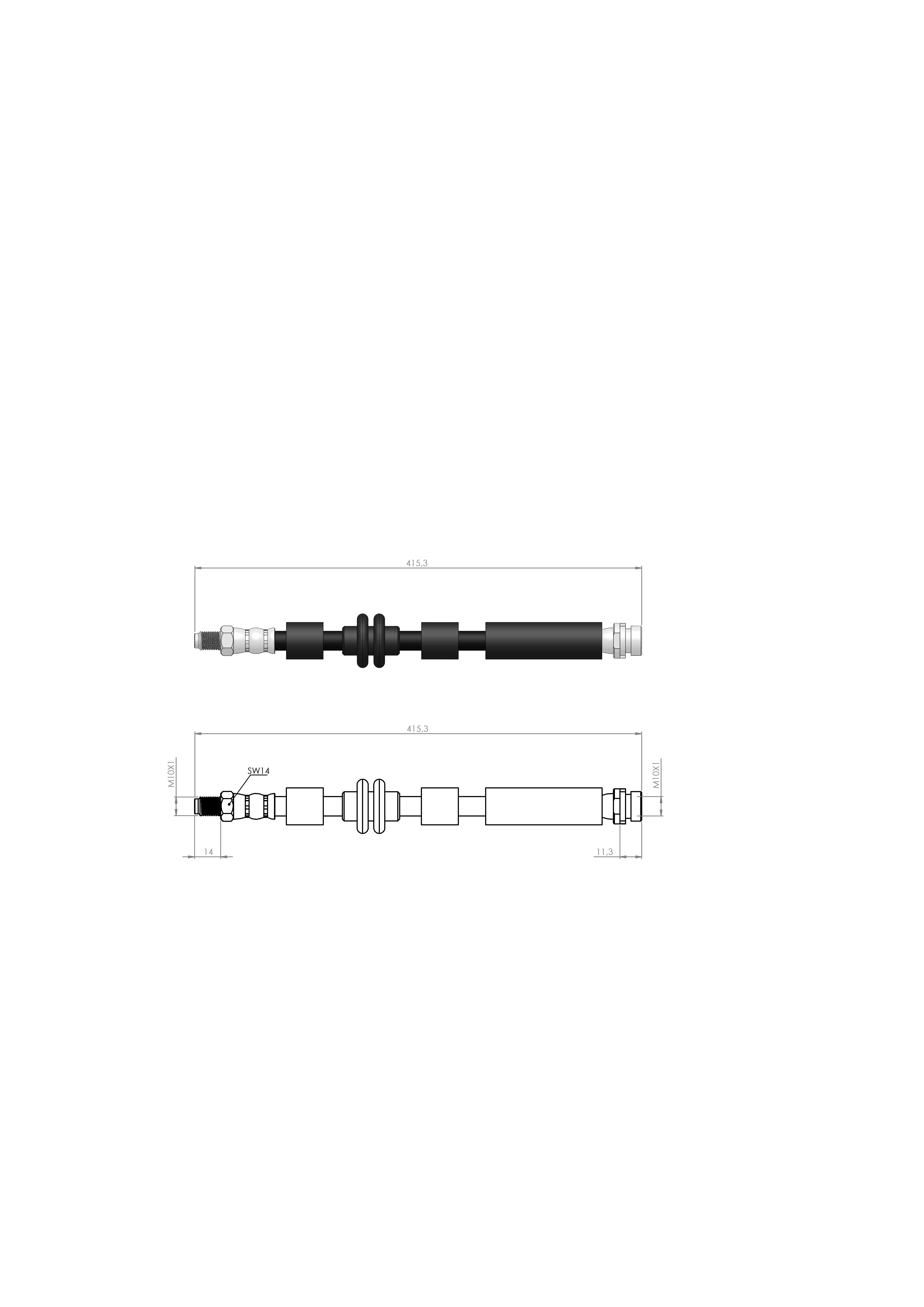FREN HORTUMU ARKA FOCUS II 04 - 12 1347496 - 1355687 - 1367293 - 1404793 3M512282DA - 3M512282DB - 3M512282DC - 3M512282DD 3M512282DE