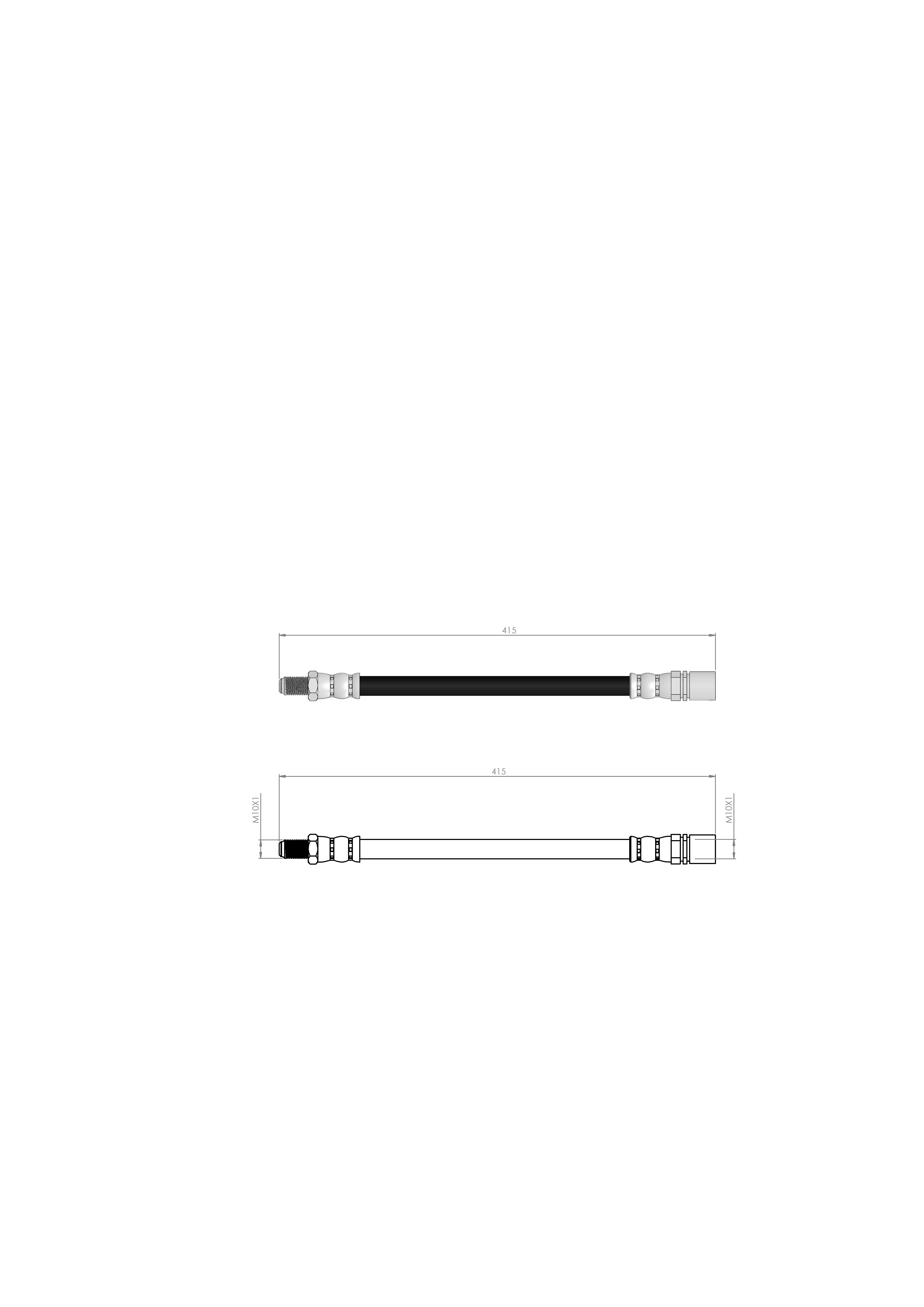 FREN HORTUMU ARKA HILUX II (4X4) 87-05 9694034205 - 9694034206 - J9694034205