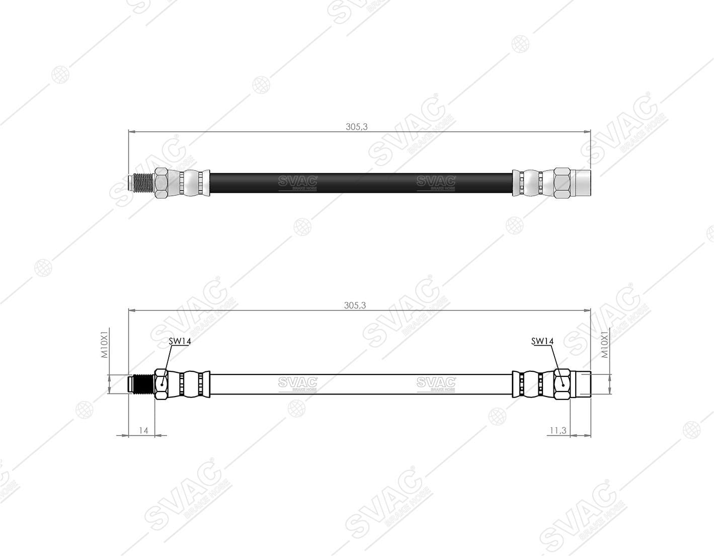 FREN HORTUMU ARKA MERC. C SERIE  W202 - S SERIE W140 - /8 W115-W126-W1116 93-00 1234280135 -1264280335 - A0004283535 A1234280135 - A1264280335