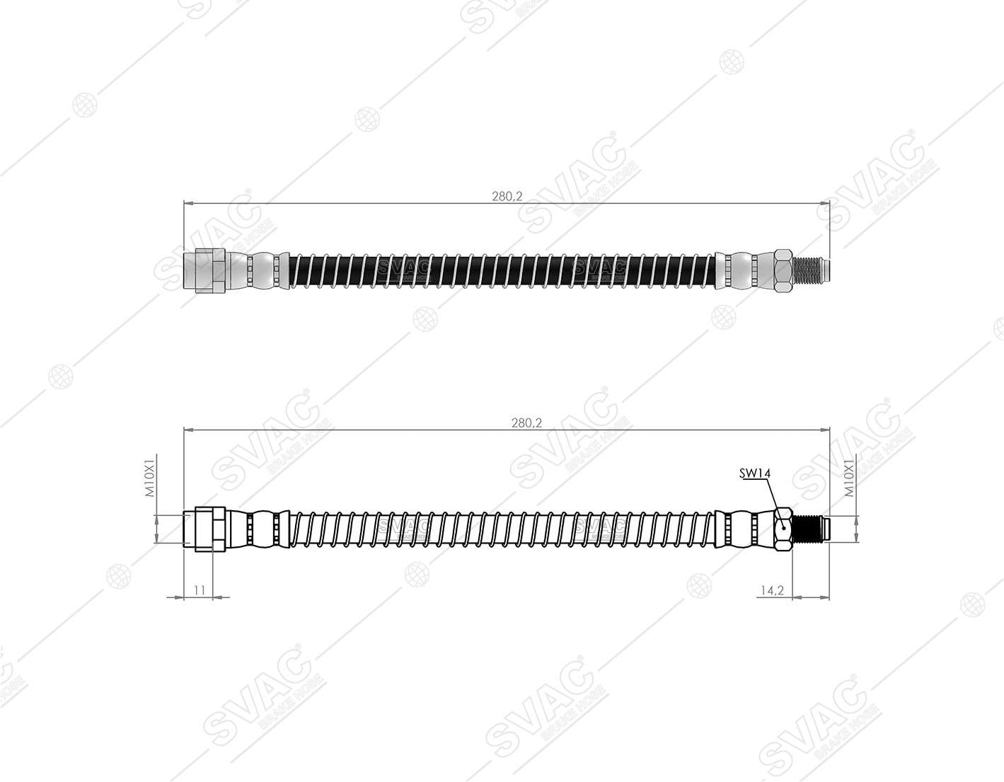 FREN HORTUMU ARKA MERC. E SERIE W211-S211-W220 -C219  02 - 09 2114200648 - A2114200548 - A2114200648