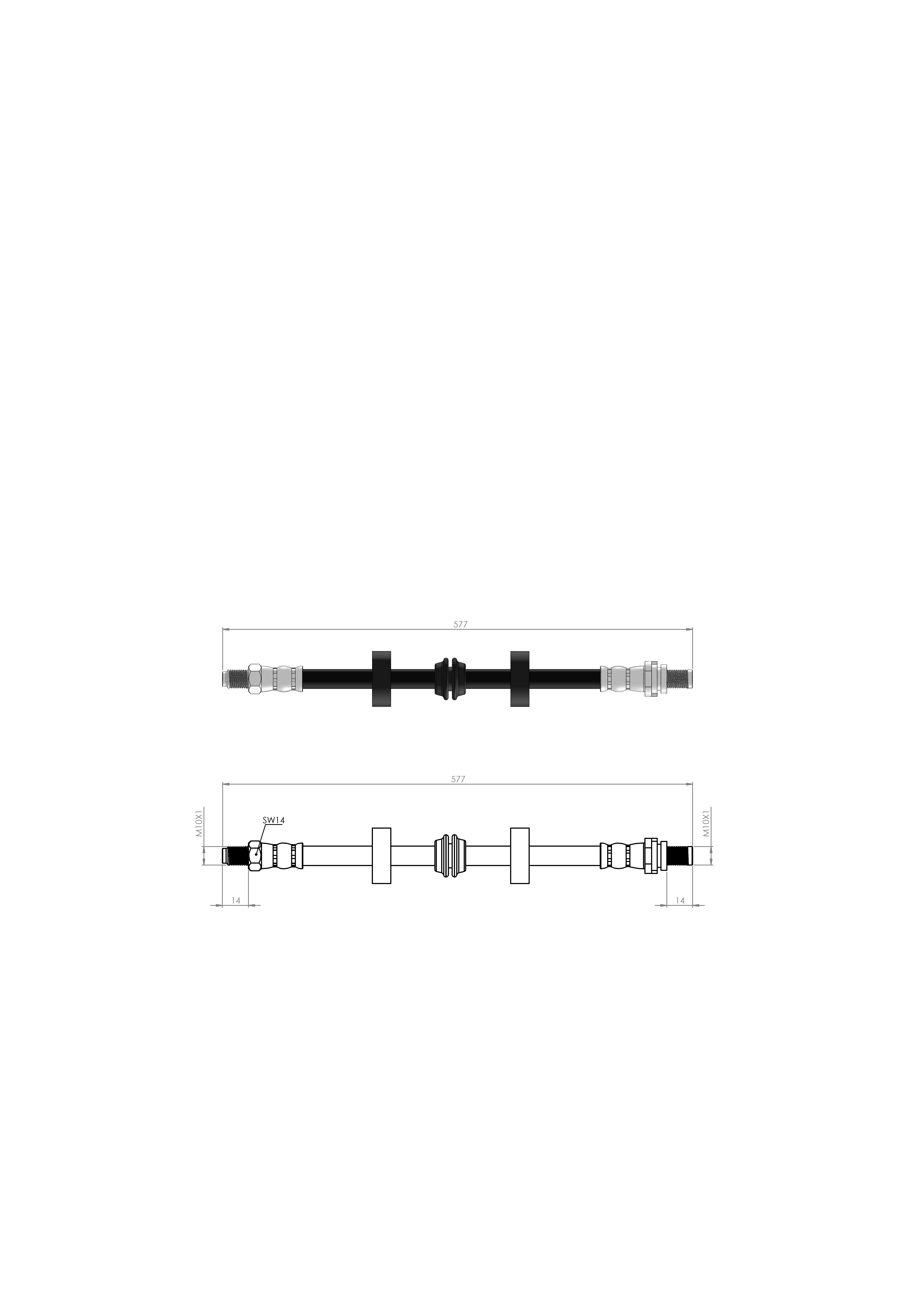 FREN HORTUMU ARKA MONDEO I - MONDEO II  DİSK   (GBP)-COUGAR 93-00 1071939 - 97BG2282BB - 97BG2282BC