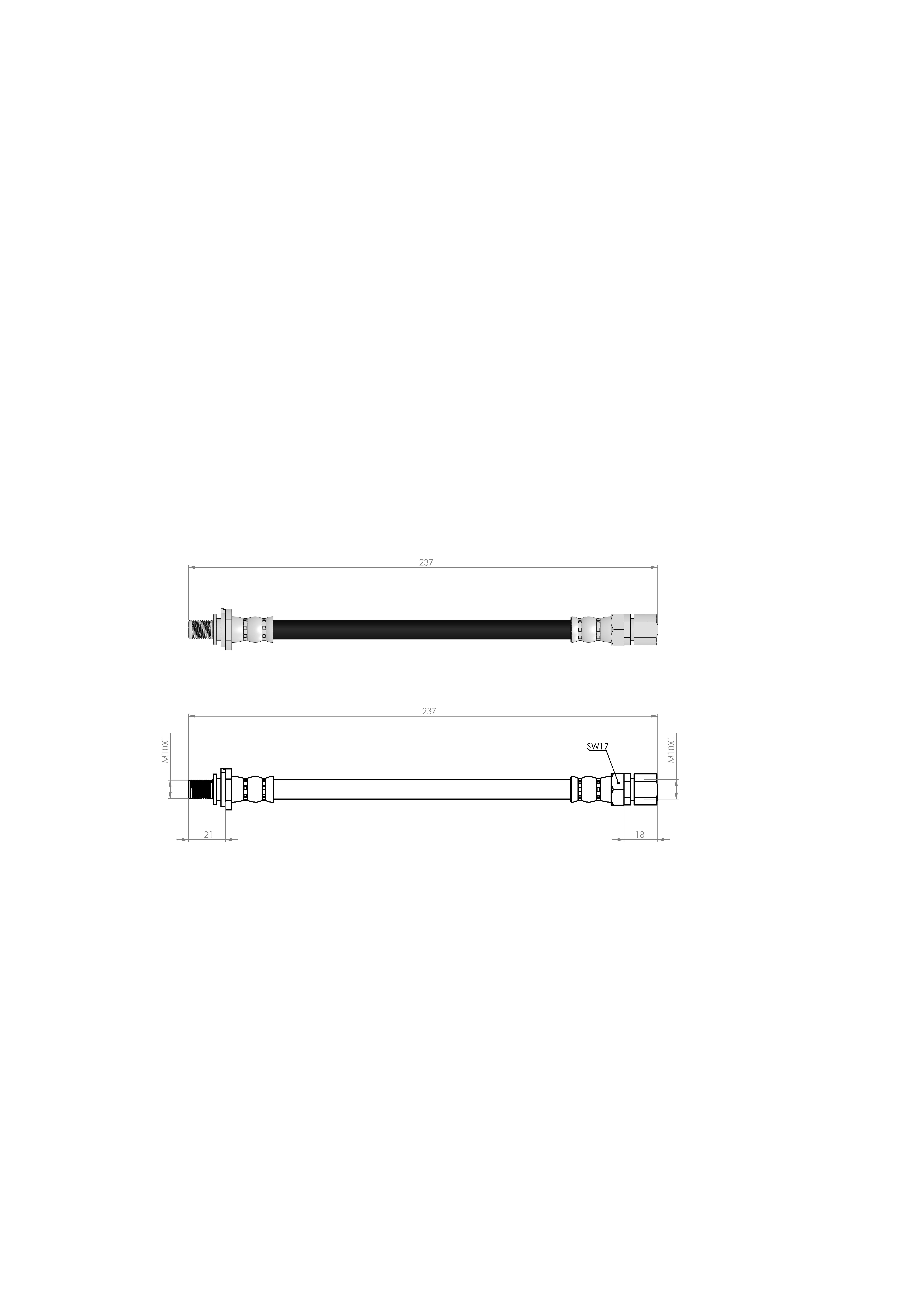 FREN HORTUMU ARKA VECTRA A -ASTRA F - CALIBRA A 91-98 562359 - 90425239 - 90468320 - 4482337 - 4483285