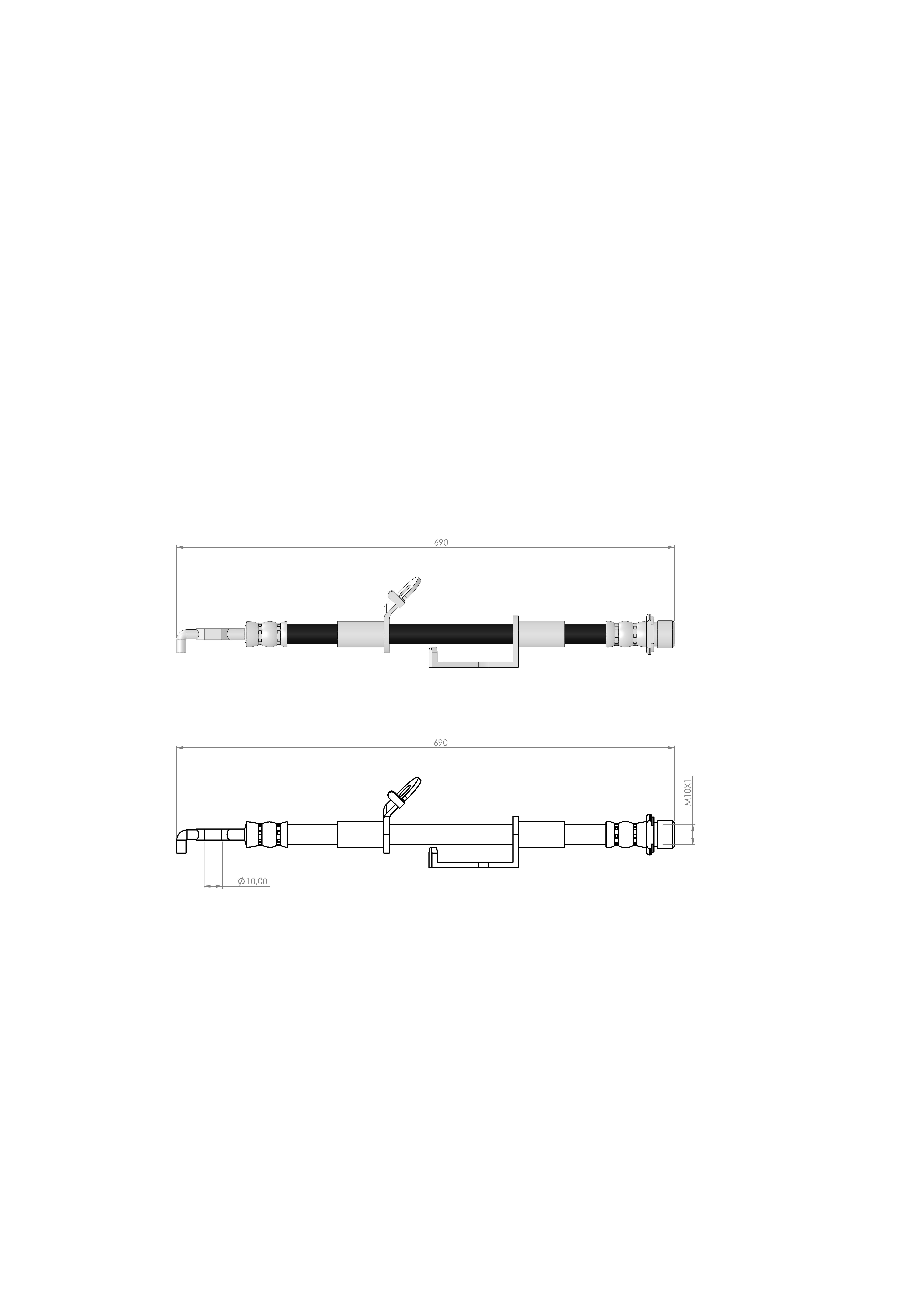 FREN HORTUMU ÖN  SOL COROLLA  E15 - E18 2012/-9094702G31 - 90947W2028 - 90947W2043