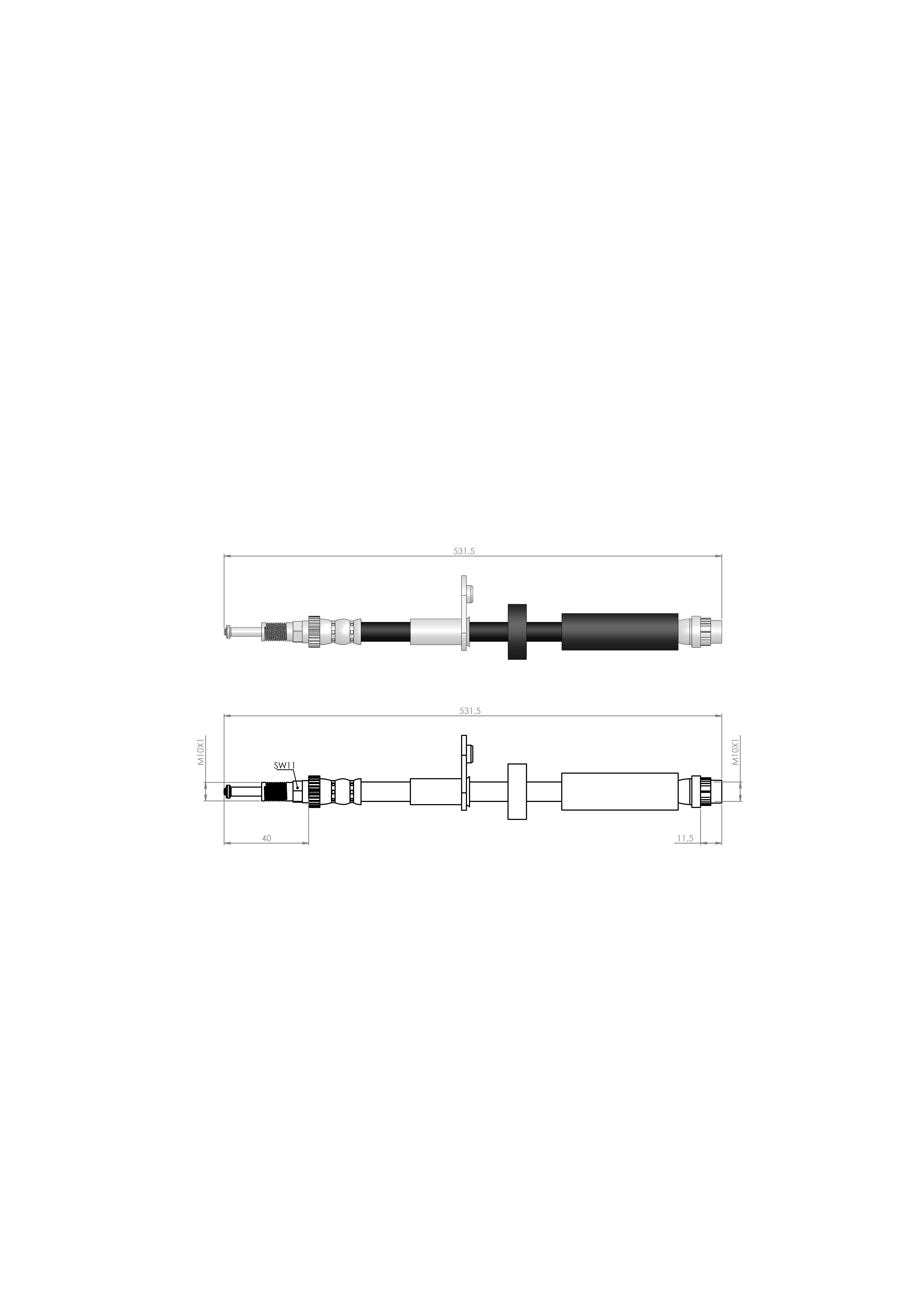 FREN HORTUMU ÖN 207 - 208  -C3 DİSK 2006/-4806G1