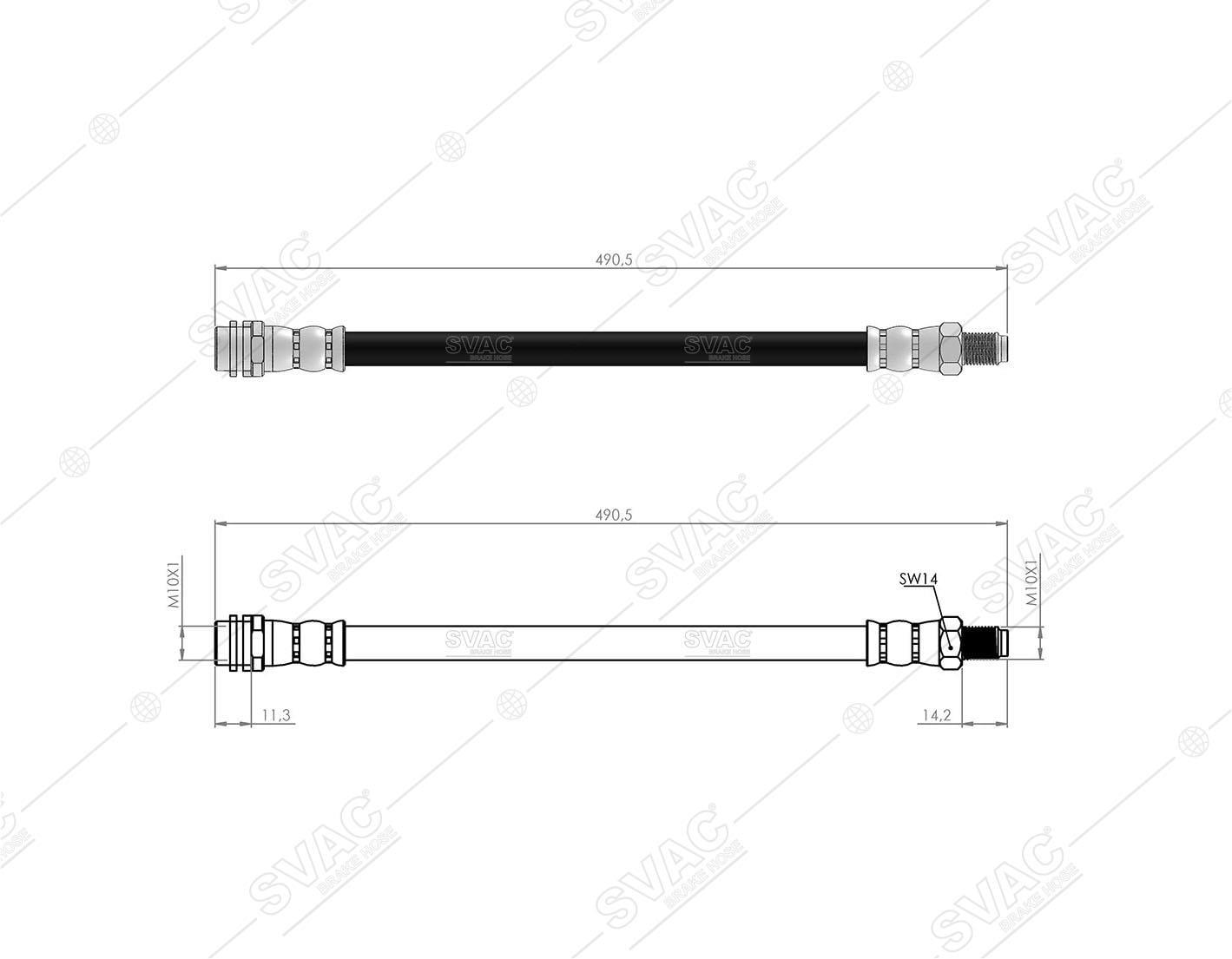 FREN HORTUMU ÖN MERC. A SERIE  W169-B SERIE  W245-VARIO 04  - 12 A1694280035
