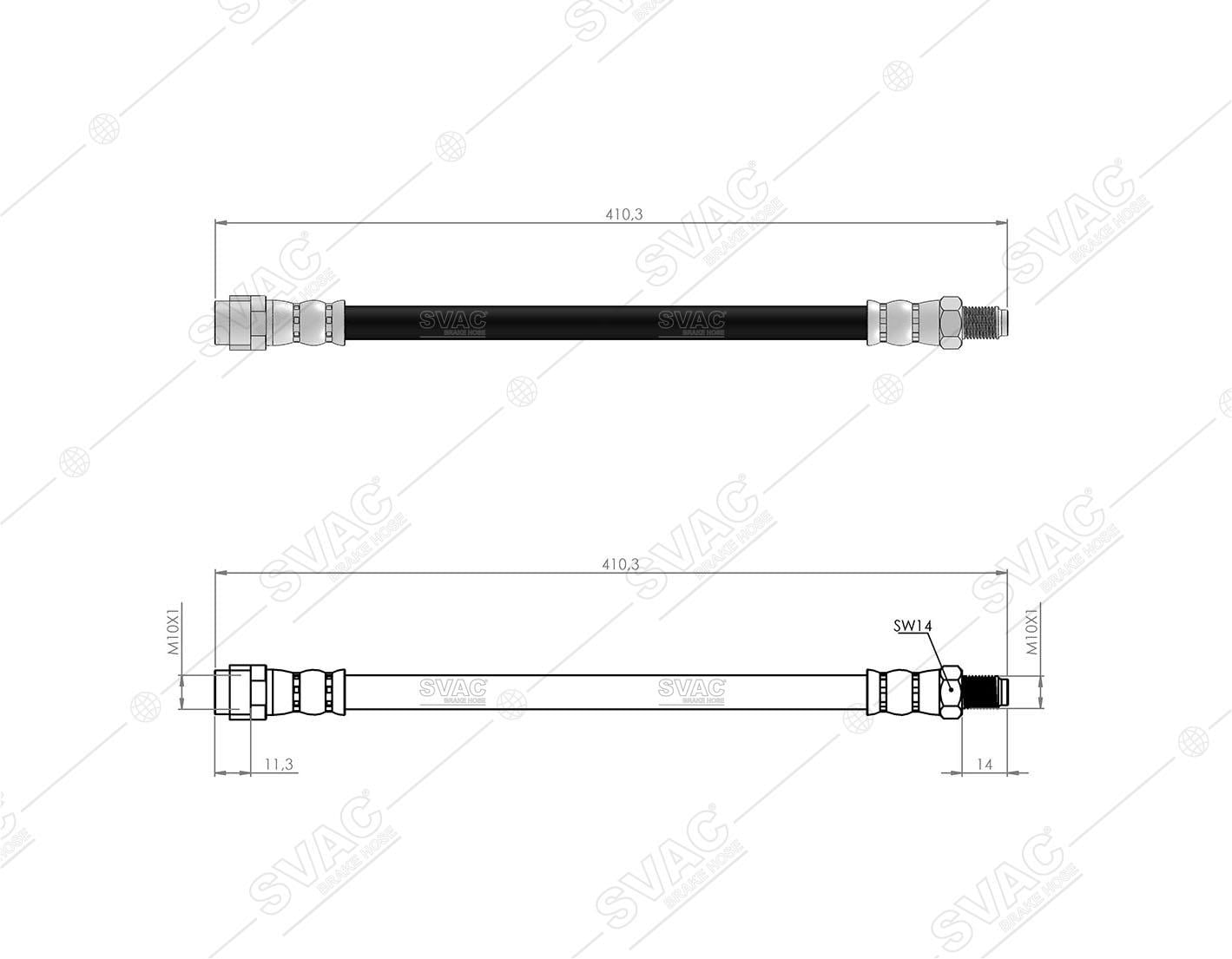 FREN HORTUMU ÖN MERC. C SERIE  W202-W203-W204-SLC R172 93-00 A2024200148