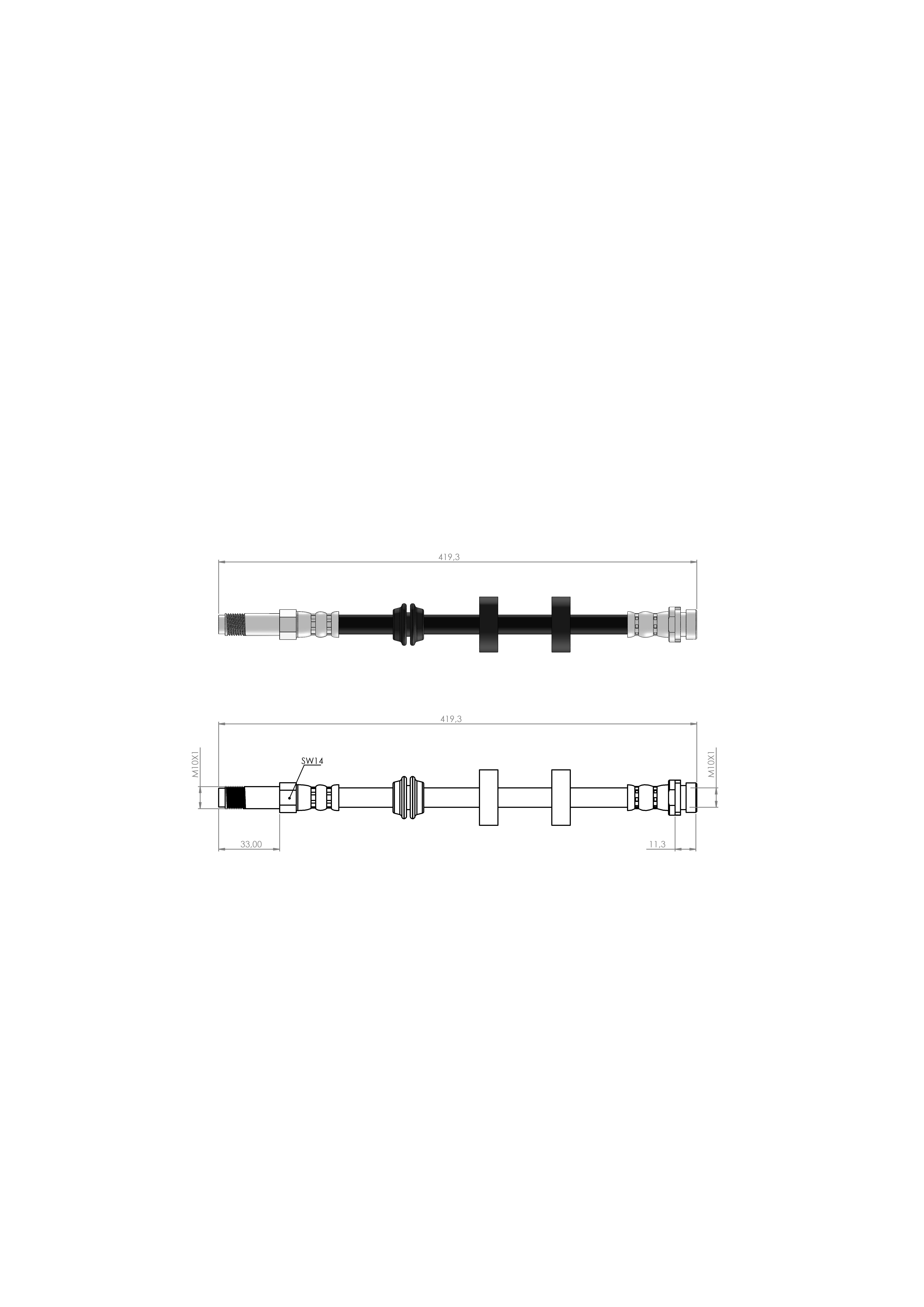 FREN HORTUMU ÖN MONDEO I - MONDEO II  (GBP) - (BNP)-COUGAR 93-00 93BB2078AD - 93BB2078AE 6758577 - 6960026 - 7067563 - 93BB2078AB