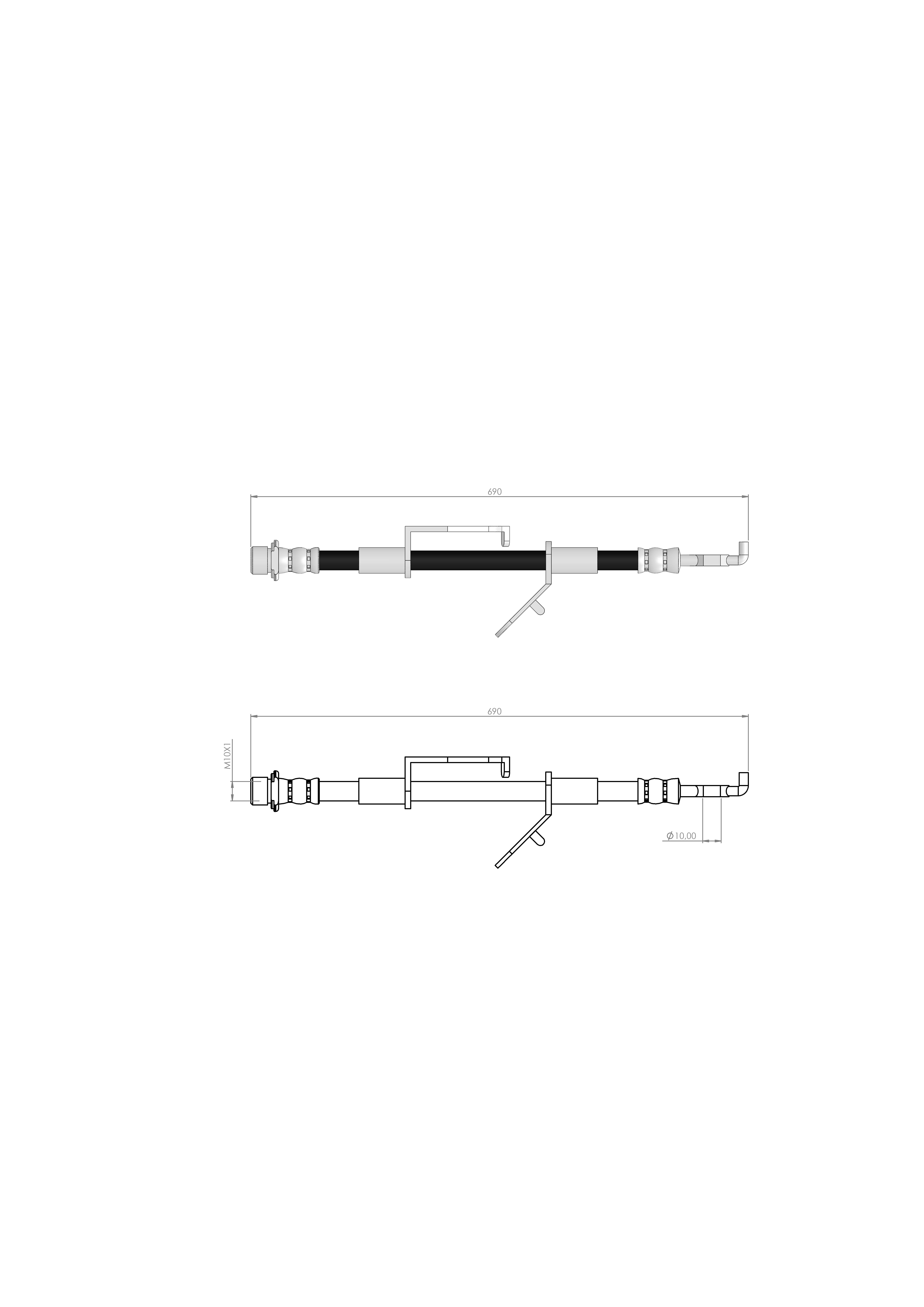FREN HORTUMU ÖN SAĞ COROLLA  E15 - E18 2012/-90947W2042 9094702E35 - 9094702G30 - 90947W2027