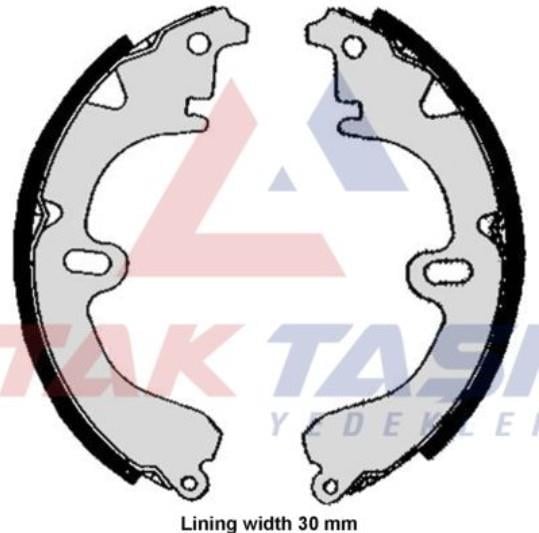 FREN PABUC BALATA ARKA 200X37mm TOYOTA COROLLA (E9) 1.3 - 1.6 - 1.8 D 1987-1993/ COROLLA (E10) 1.3i - 1.6i 1992-1997/ COROLLA (E11) 1.4i - 1.6i 1997-2002