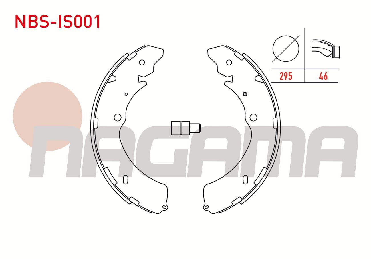 FREN PABUC BALATA ARKA 295X46mm ISUZU D-MAX 2.5 TD -3.0 D 4X4 2002-2012