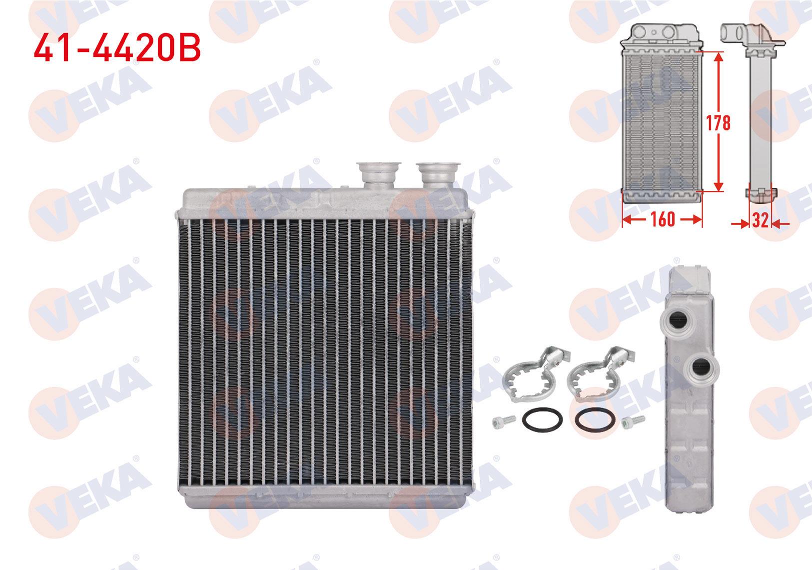 KALORIFER RADYATORU BRAZING VOLKSWAGEN POLO VI 1.0 - 1.0 TSI - 1.6 TDI 17- / T-CROSS 1.0 TSI 18- / TAIGO 1.0 TSI - 1.5 TSI 21- / ARONA 1.0 TSI - 1.6 TDI 17- / IBIZA V 1.0 - 1.0 TSI - 1.6 - 1.6 TDI 17-