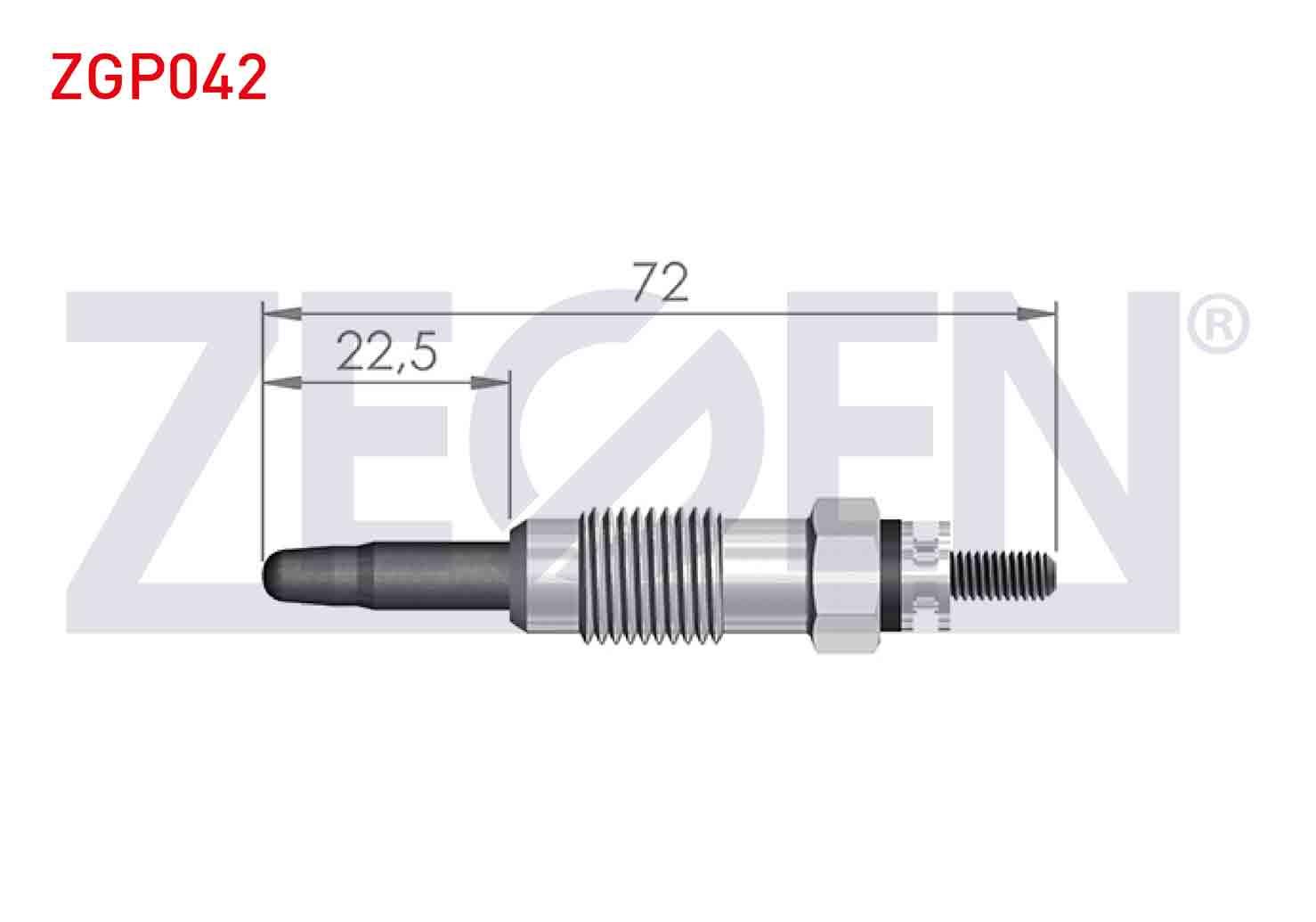 KIZDIRMA BUJI 11,5V MERCEDES 190 (W201) 2.0-2.5D 1982-1993 / E SERISI (W124) 200-300D 1984-1995 / VITO (638) 108-110CDI 1997-2003 / SSANGYONG KORANDO