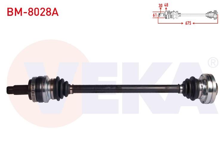 KOMPLE AKS SAG ARKA BMW X3 (E83) 2.0 D ABSLI 48 DIS UZUNLUK 675 mm 2004-2010 33217540116 33217529914 33207537608