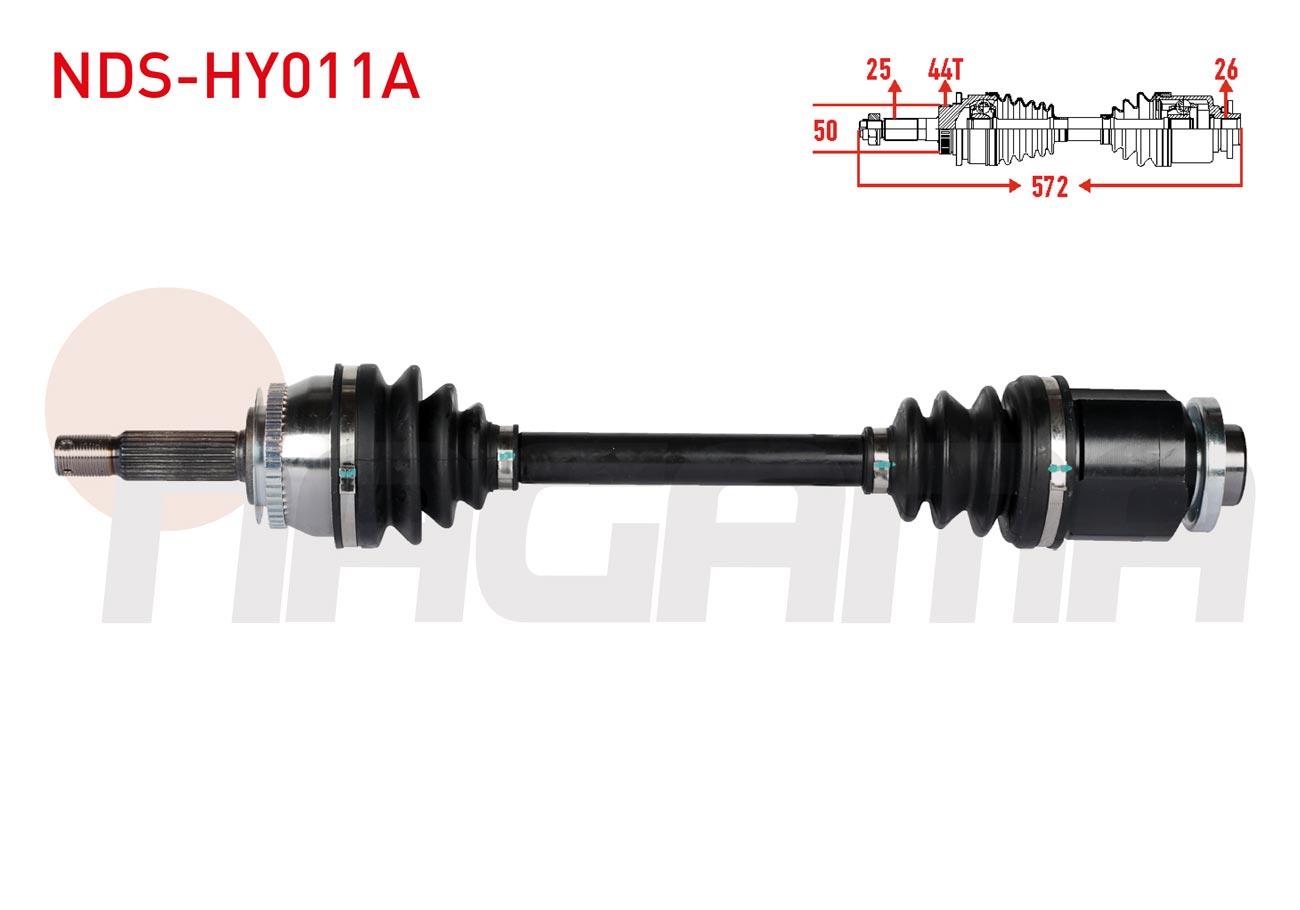 KOMPLE AKS SAG ON ABSLI 44 DIS UZUNLUK 572mm HYUNDAI ACCENT ADMIRE 1.5 CRDI 3 PISTONLU 2003-2006