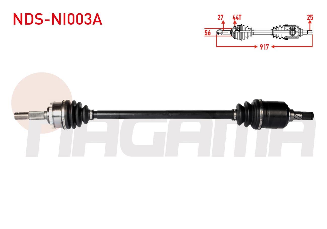 KOMPLE AKS SAG ON ABSLI 44 DIS UZUNLUK 917mm NISSAN PRIMERA (P11) 1.6i 16v - 1.8i 16v 1996-2001