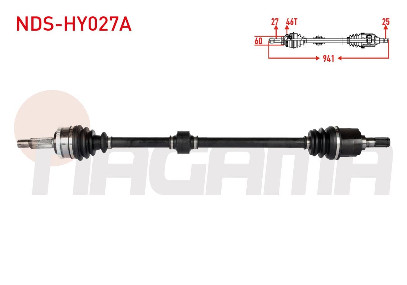 KOMPLE AKS SAG ON ABSLI 46 DIS UZUNLUK 941mm HYUNDAI I30 (FD) 1.4i A-T/M-T - I30 (FD) 1.6i 2007-2011