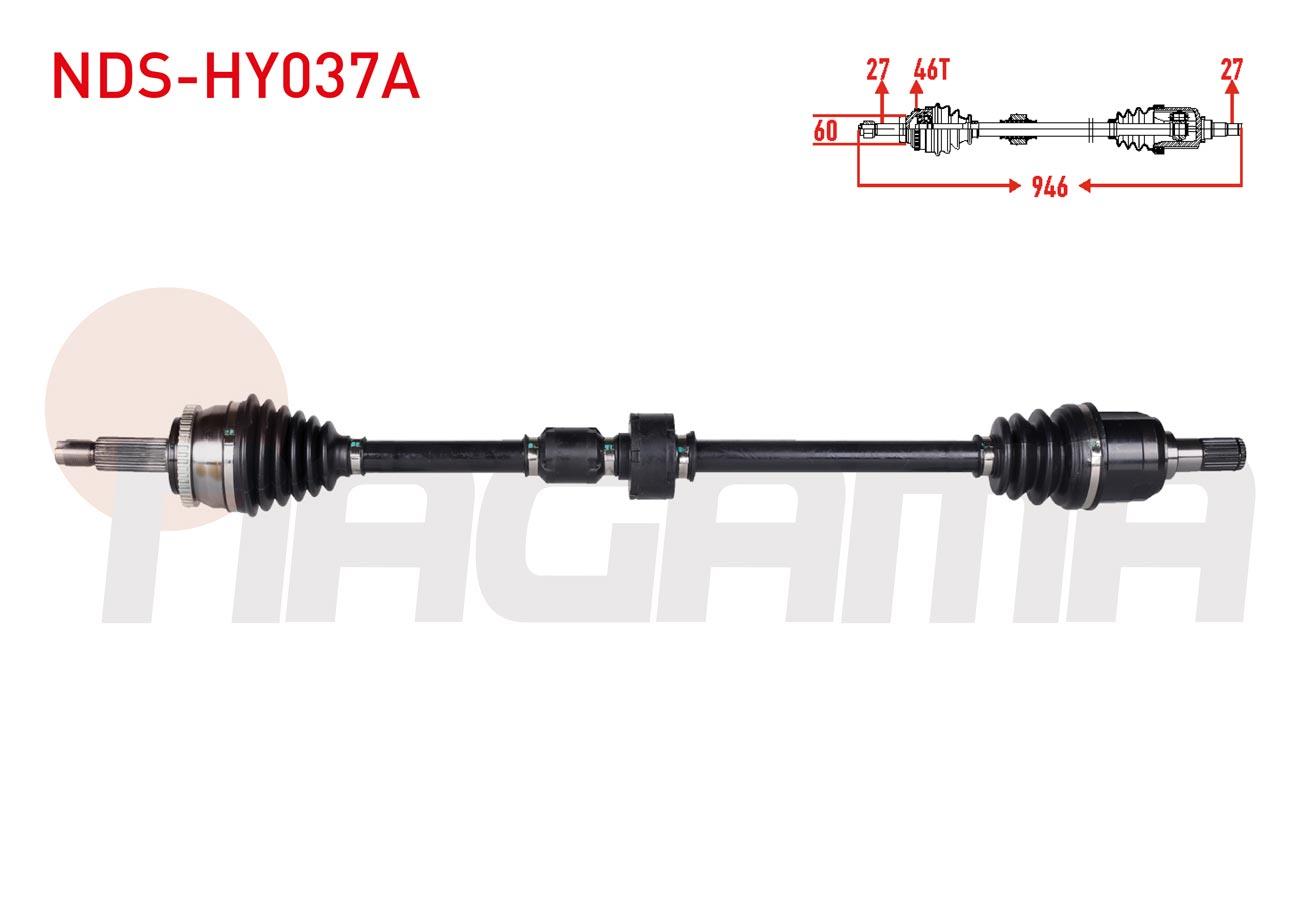 KOMPLE AKS SAG ON ABSLI 46 DIS UZUNLUK 946mm HYUNDAI I30 (FD) 1.6 CRDI A-T 2007-2011