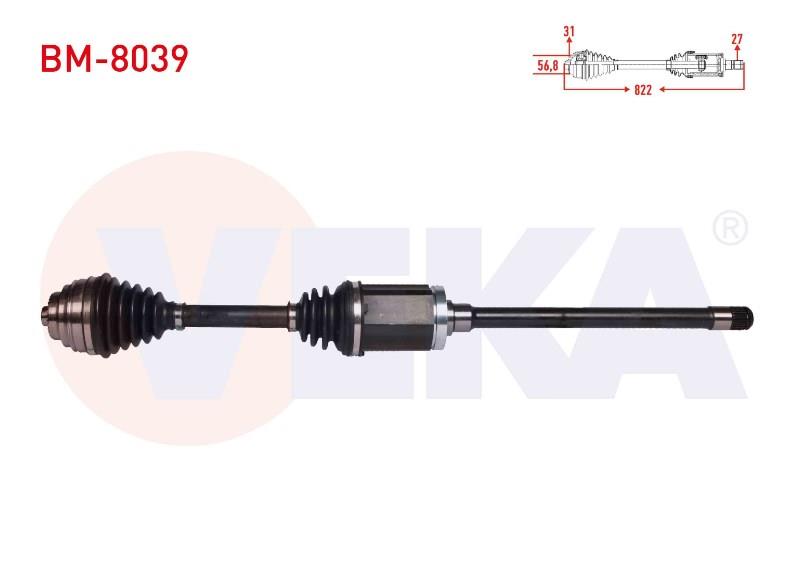 KOMPLE AKS SAG ON BMW X1 (E84) 2.0 D XDRIVE A-T/M-T UZUNLUK 822 mm 2011- 306361