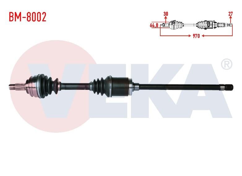 KOMPLE AKS SAG ON BMW X5 (E53) 3.0 D UZUNLUK 970mm 2000-2007 304496