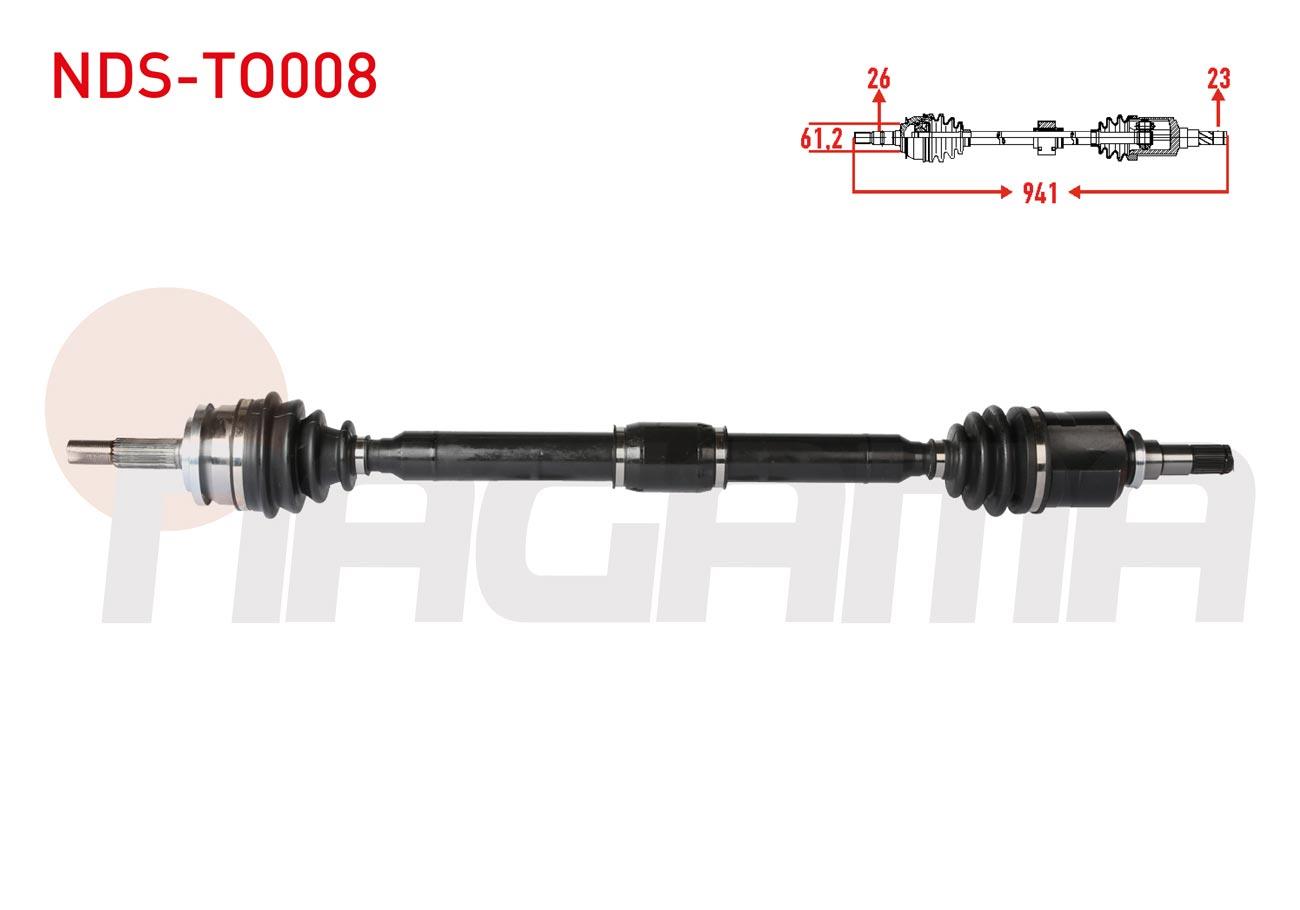 KOMPLE AKS SAG ON UZUNLUK 941mm TOYOTA COROLLA (E15_) 1.33 - 1.6 VVT-I 2007-2012/ (ZRE15) 1.33 DUAL-VVT-I - 1.6 VVT-I 2007-2012