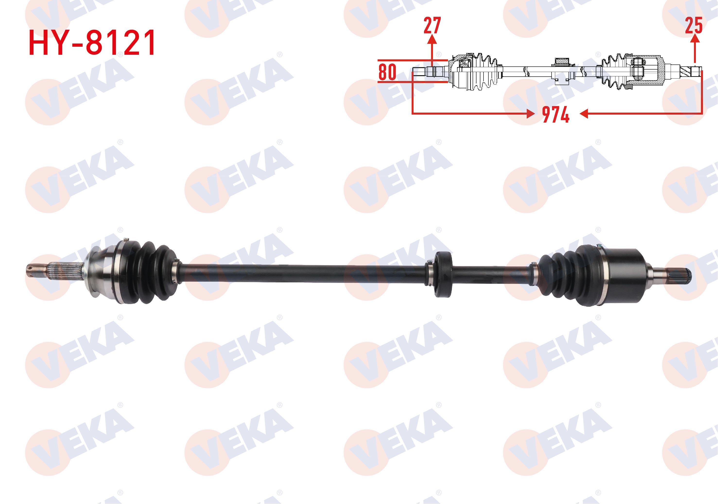 KOMPLE AKS SAG ON UZUNLUK 974mm HYUNDAI SONATA IV 2.0 16V 1998-2004