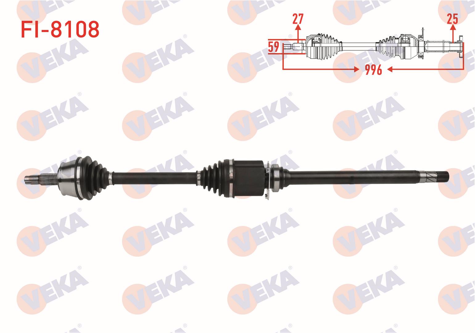 KOMPLE AKS SAG ON UZUNLUK 996mm FIAT 500X 1.6 MJT M-T 2014-/ JEEP RENEGADE 1.6 CRD M-T 2014-