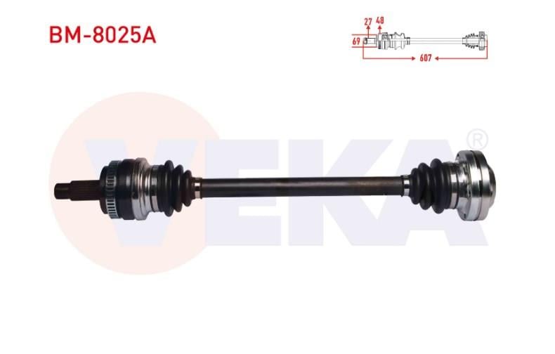 KOMPLE AKS SOL ARKA BMW 3 SERISI (E90) 320 D ABSLI 48 DIS UZUNLUK 607 mm 2005-2011 304477