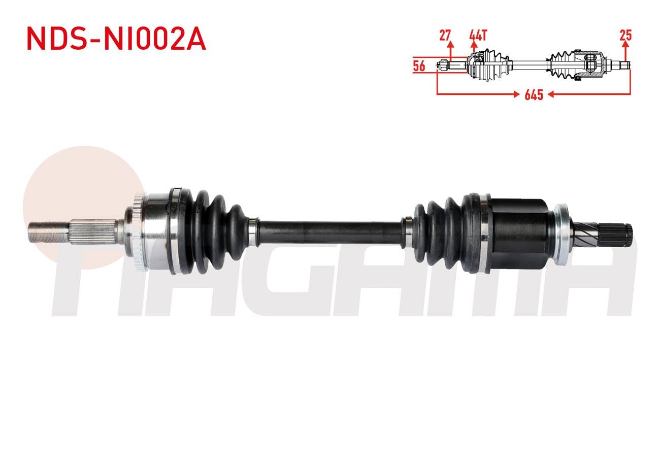 KOMPLE AKS SOL ON ABSLI 44 DIS UZUNLUK 645mm NISSAN PRIMERA (P11) 1.6i 16v - 1.8i 16v 1996-2001