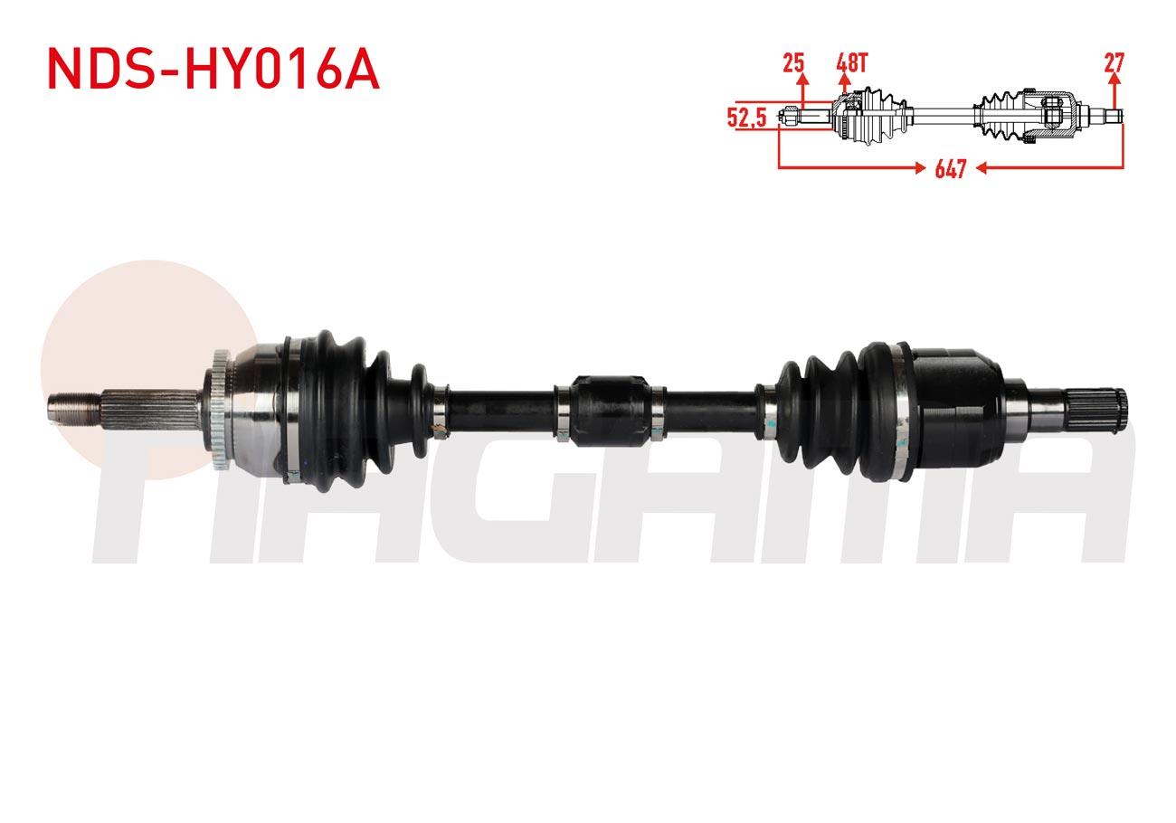 KOMPLE AKS SOL ON ABSLI 48 DIS UZUNLUK 647mm HYUNDAI ACCENT BLUE 1.6 CRDI M-T 2012-