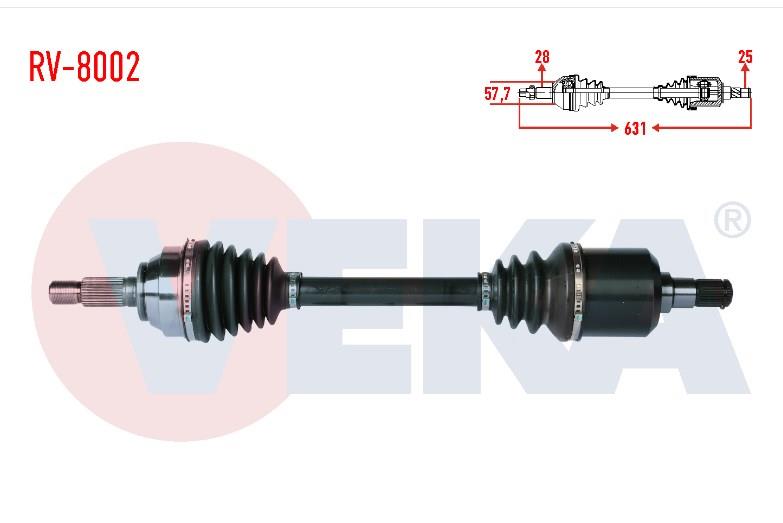 KOMPLE AKS SOL ON LAND ROVER FREELANDER (LN) 2.0 TD UZUNLUK 631mm 1998-2007