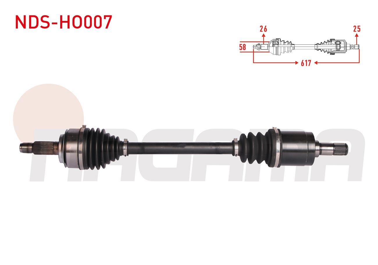 KOMPLE AKS SOL ON UZUNLUK 617mm HONDA CIVIC IX 1.6i 5 A-T - 1.8 5 A-T 2012-2016