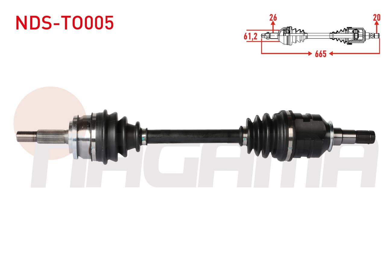 KOMPLE AKS SOL ON UZUNLUK 665mm TOYOTA COROLLA (E15_) 1.4 D-4D 2007-2012/ AURIS (ZRE15) 1.4 D-4D 2007-2012