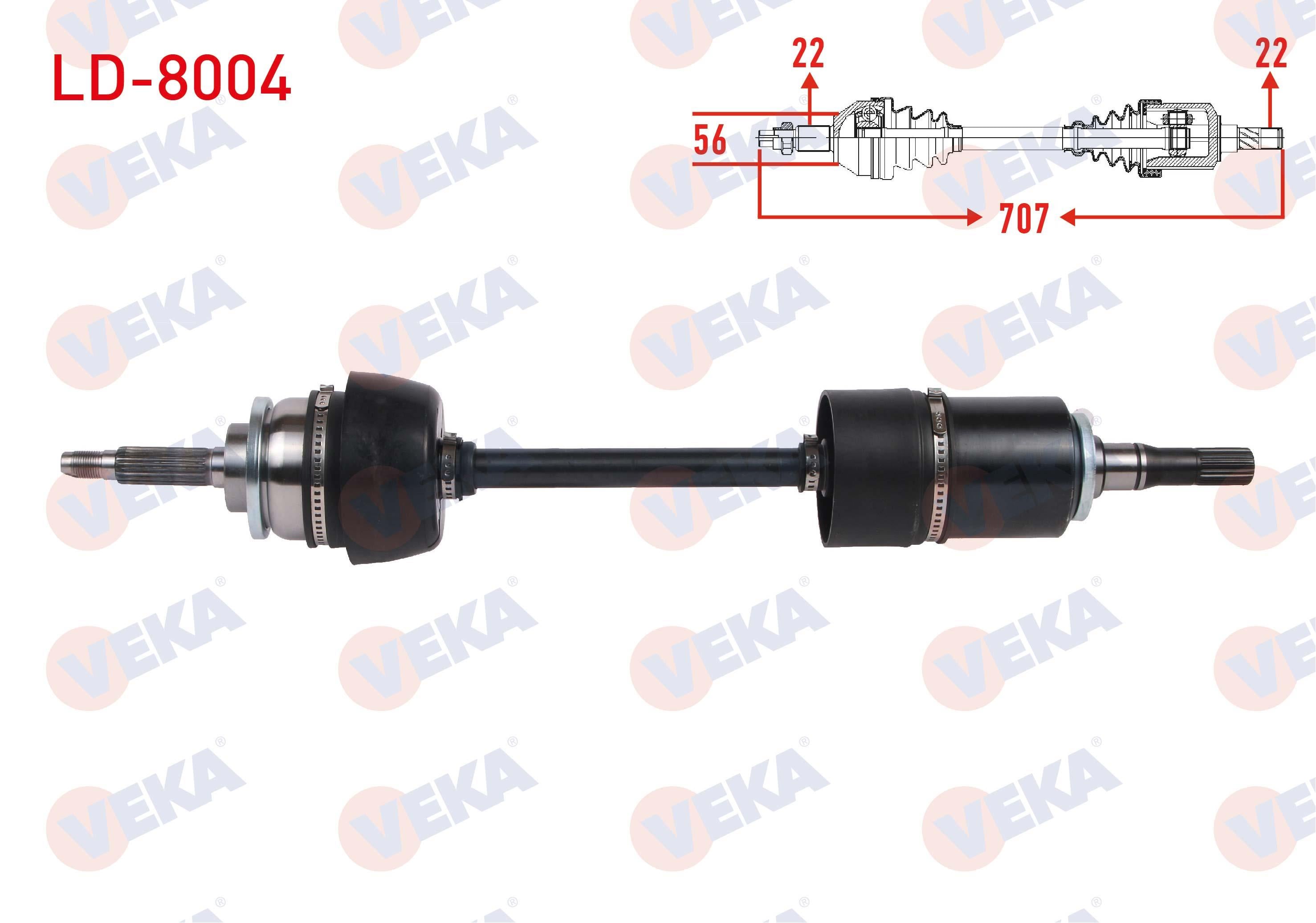KOMPLE AKS SOL ON UZUNLUK 707mm LADA NIVA 1.7 M-T 1990-2010