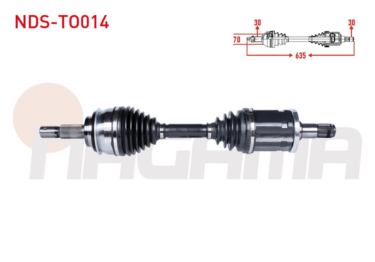 KOMPLE AKS SOL-SAG ON UZUNLUK 635mm TOYOTA HI-LUX VII PICK-UP REVO (_N1_) 2.4 D - 2.8 D 4X4 2015-