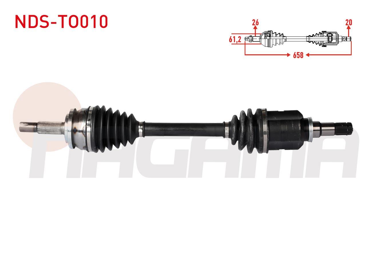 KOMPLE AKS SOL ON UZUNLUK 658mm TOYOTA COROLLA 1.4 D-4D M-T 2012-2018/ AURIS (NZE18,ZRE18) 1.4 D-4D M-T 2012-2018